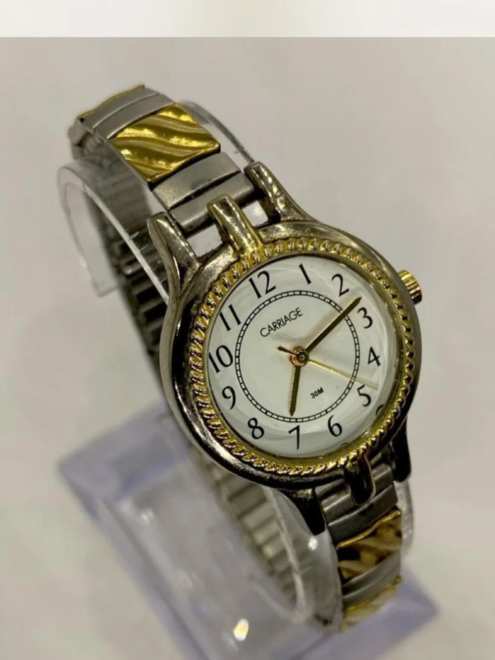 Carriage / Timex *** Luxury  Two-Tone Gold / Silver Bracelet Watch ***